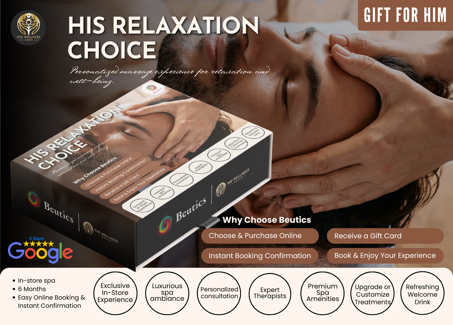 His Relaxation Choice at Wellness Haven Spa