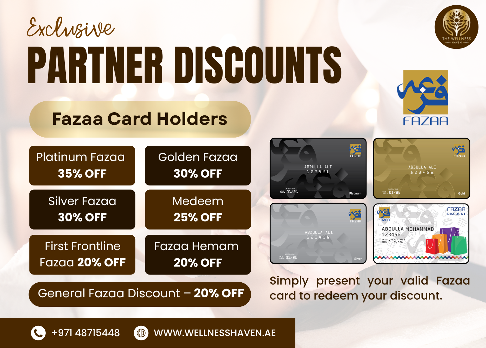 Wellness Haven Spa Fazaa Card Discounts