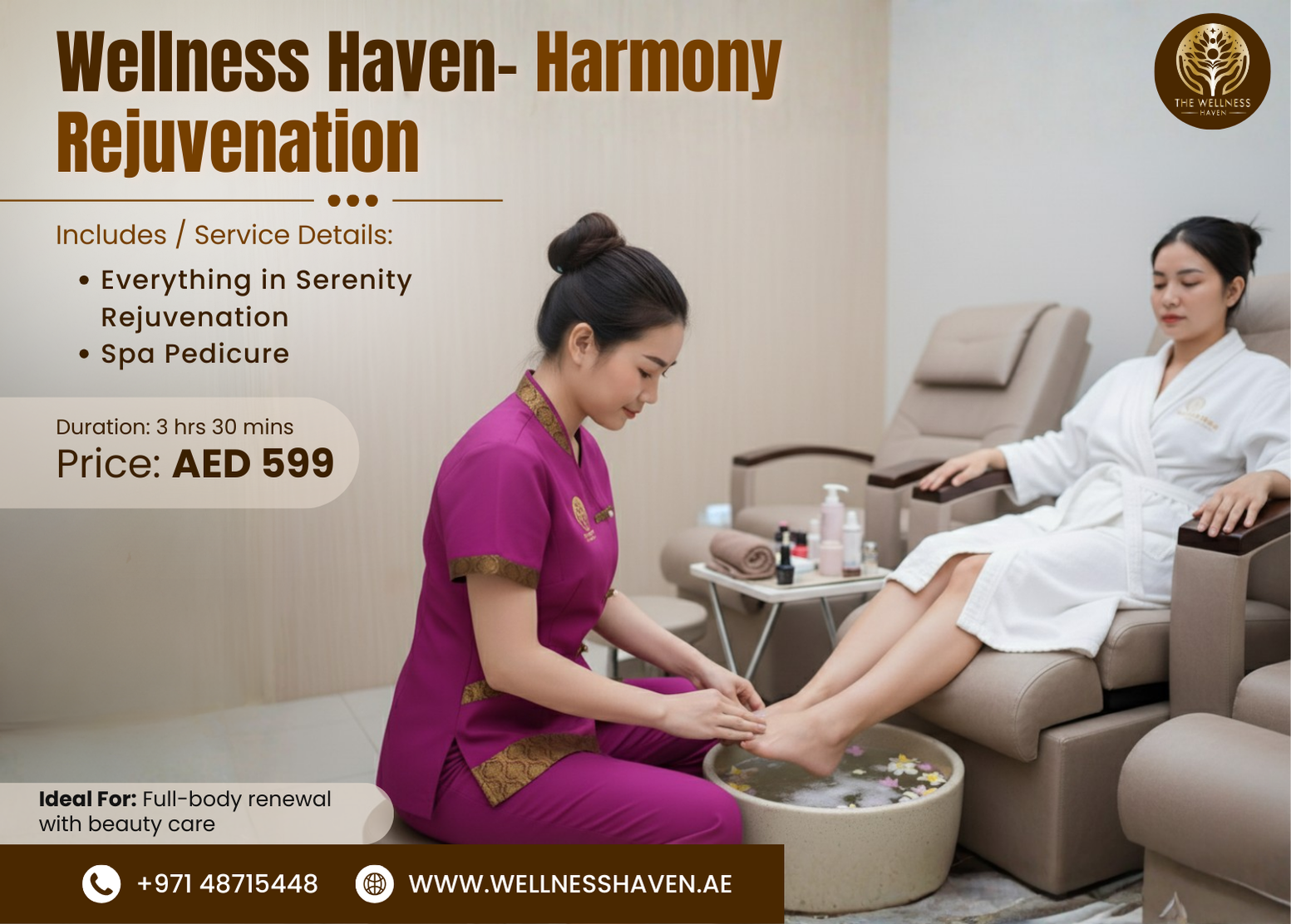 Harmony Rejuvenation package at Wellness Haven Spa JVC