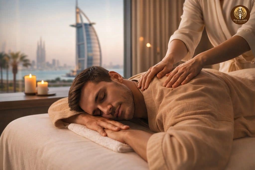 Eid weekend spa relaxation Dubai luxury massage therapy room