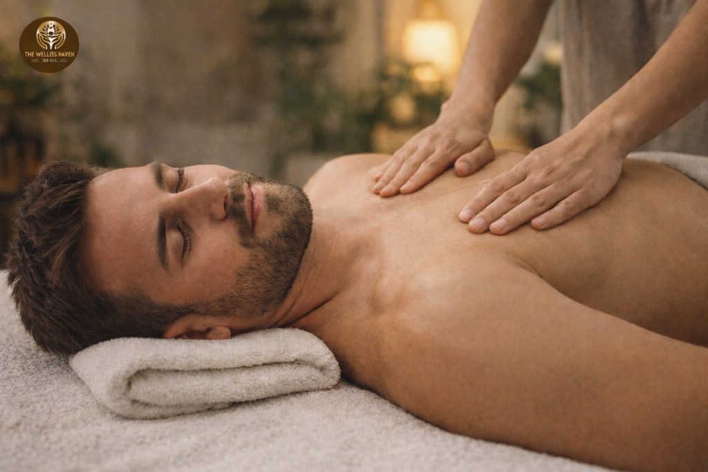 Professional home massage in JVC Dubai by Wellness Haven therapists.