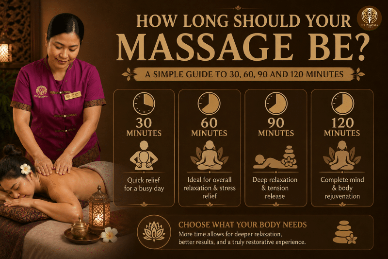 Guide to 30, 60, 90, and 120-minute massage sessions